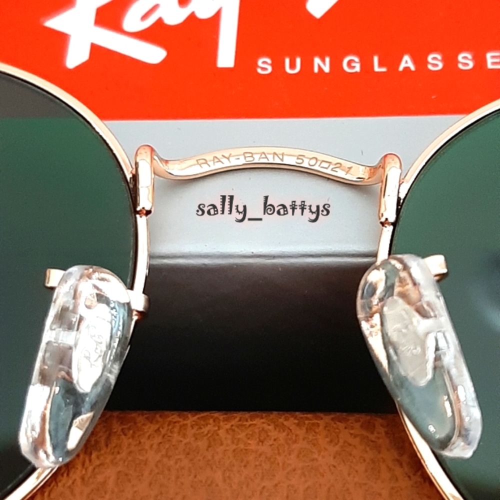 RayBan (Store Display) Round Metal Reflective Pink RB3447 Mirror - Picture 9 of 14